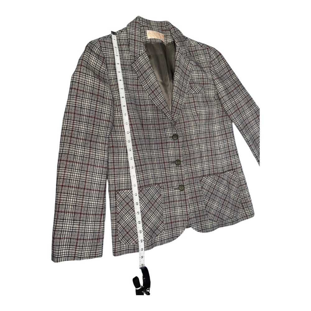 Vintage Pendleton Fully Lined Pure Wool Plaid Bla… - image 4